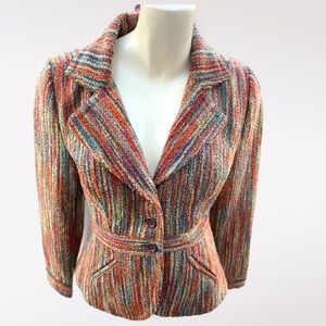 Vintage Putumayo tweed peplum jacket, sz M